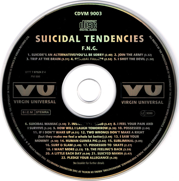 SUICIDAL TENDENCIES ''F.N.G'' 1992 - Figura 2