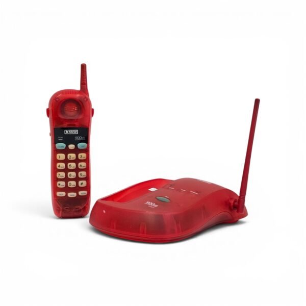 VTech VT9111 – Telefon Fiks Wireless 900MHz Transparent Red