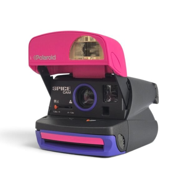 Polaroid Spice Cam 600 Instant Camera – Pink & Purple – 1990s