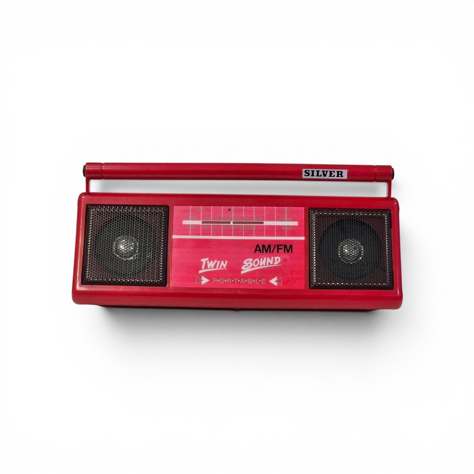 Silver Twin Sound Portable AM/FM Radio (Red) - Figura 3