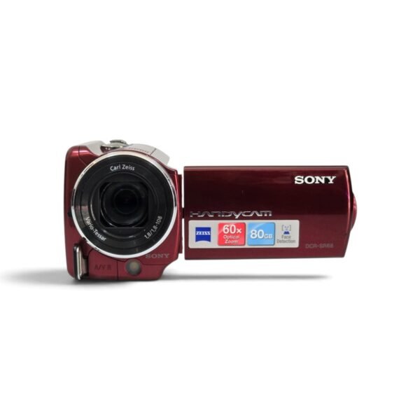 Sony Handycam DCR-SR68 – 80GB HDD / 60x Optical Zoom – Red